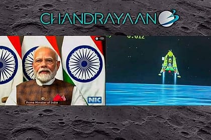India Creates History: Chandrayaan-3 Soft-Lands on Moon's South Pole, PM Modi Praises ISRO's Triumph